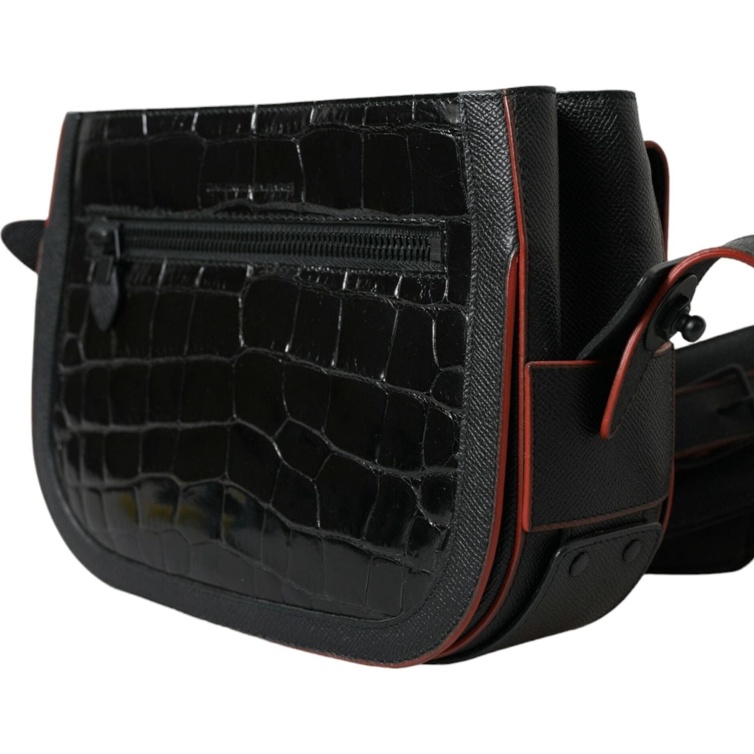 Balenciaga Black Exotic Leather Shoulder Crossbody Camera Bag