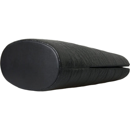 Balenciaga Black Exotic Skin Leather Maxi Bucket Tote Purse Bag