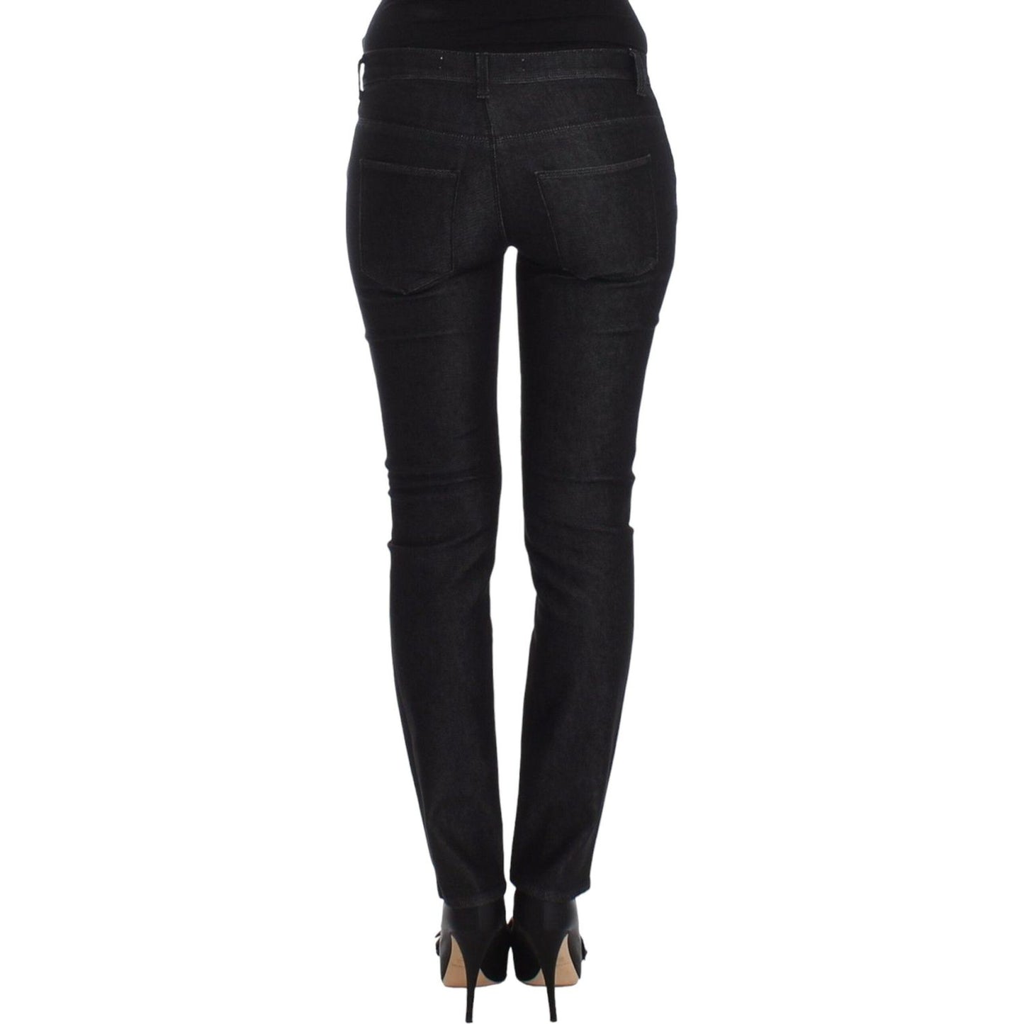 Ermanno Scervino Black Slim Jeans Denim Pants Skinny Leg Stretch Jeans & Pants