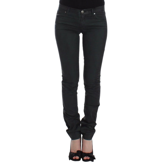 Ermanno Scervino Green Slim Jeans Denim Pants Straight Leg Stretch SIG12470-1
