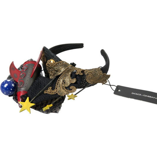 Dolce & Gabbana Multicolor Missile Rocket Crystal Stars Headband Diadem SMY101426