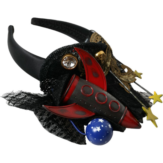 Dolce & Gabbana Multicolor Missile Rocket Crystal Stars Headband Diadem SMY101426