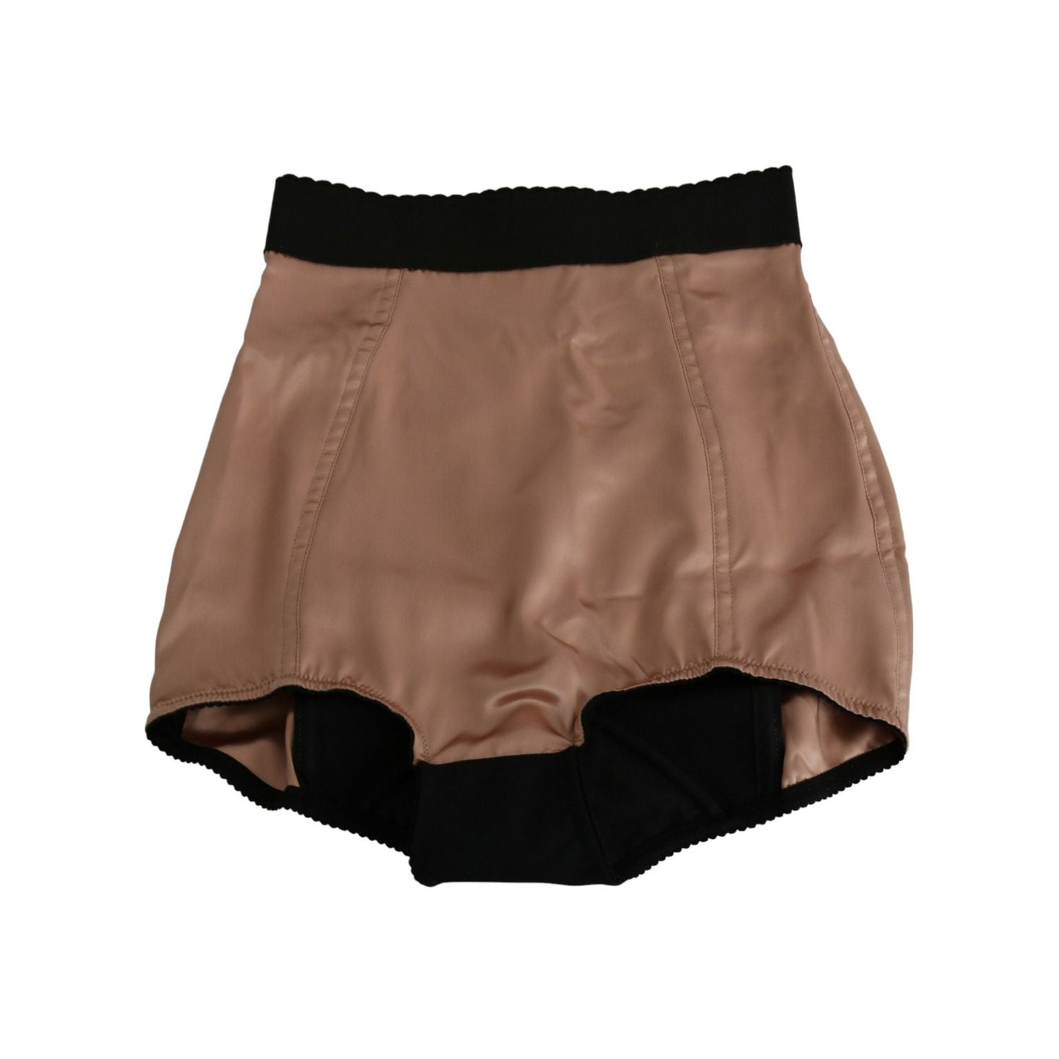 Dolce & Gabbana Beige Silk High Waist Mini Hot Pants Shorts