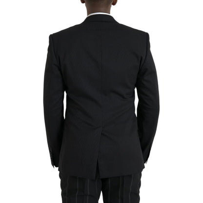 Dolce & Gabbana Black MARTINI Slim Fit Jacket Coat Blazer