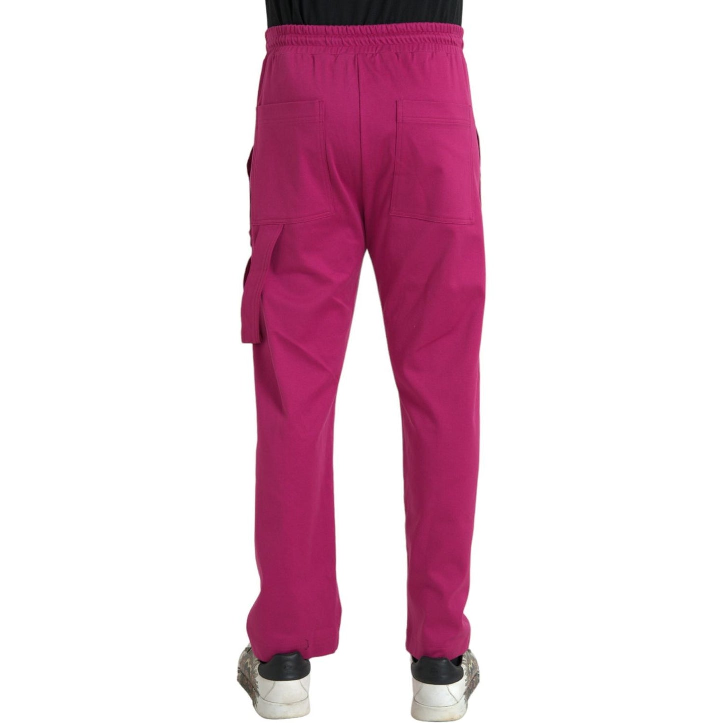 Dolce & Gabbana Pink Logo Cargo Cotton Jogger Sweatpants Pants PAN75062-48