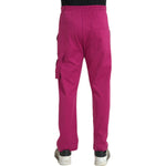 Dolce & Gabbana Pink Logo Cargo Cotton Jogger Sweatpants Pants PAN75062-48