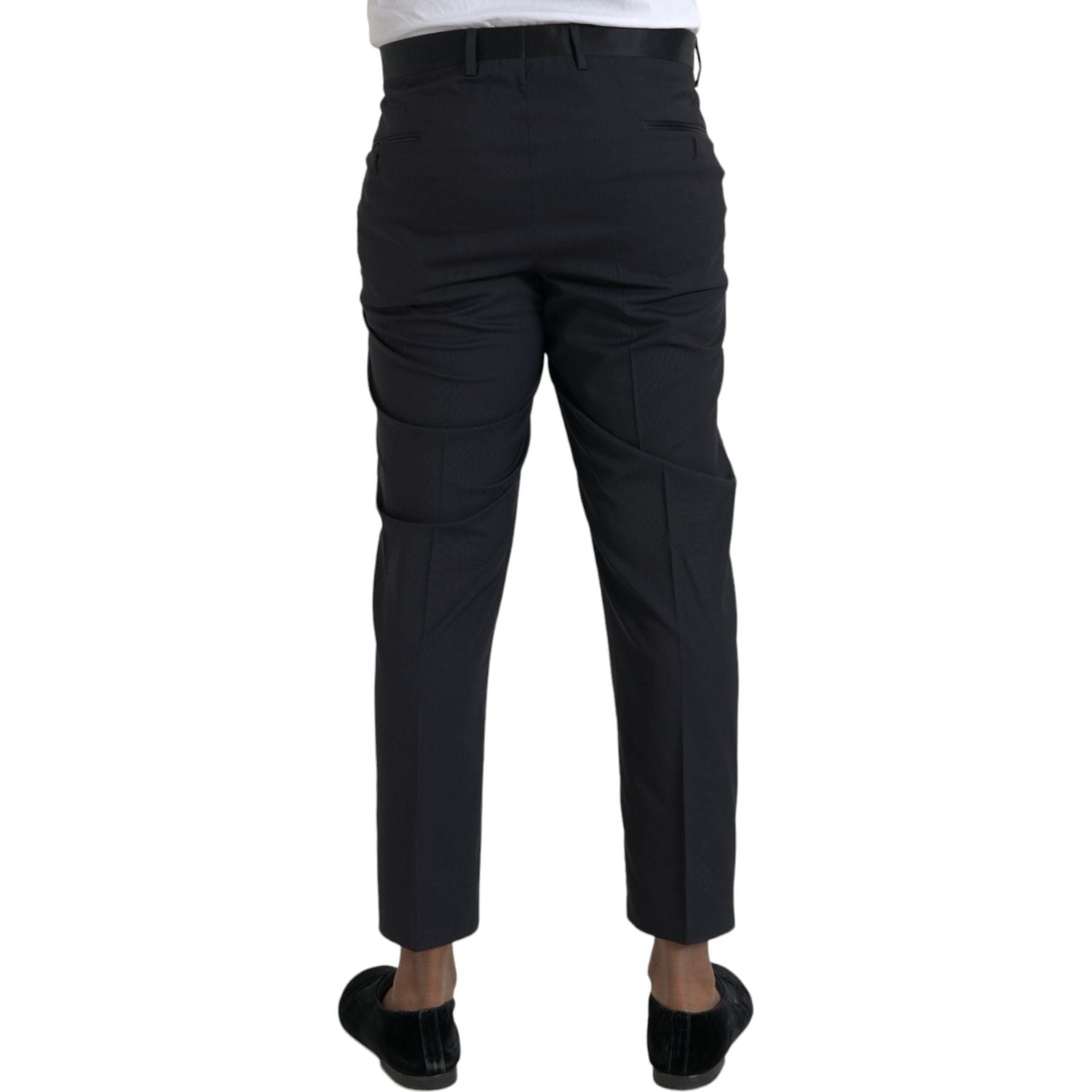 Dolce & Gabbana Blue Wool Men Skinny Dress Pants