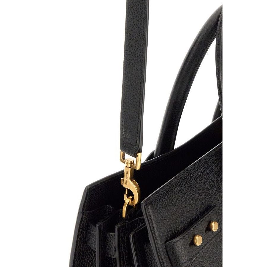Front view with bag zipped and handles upright.