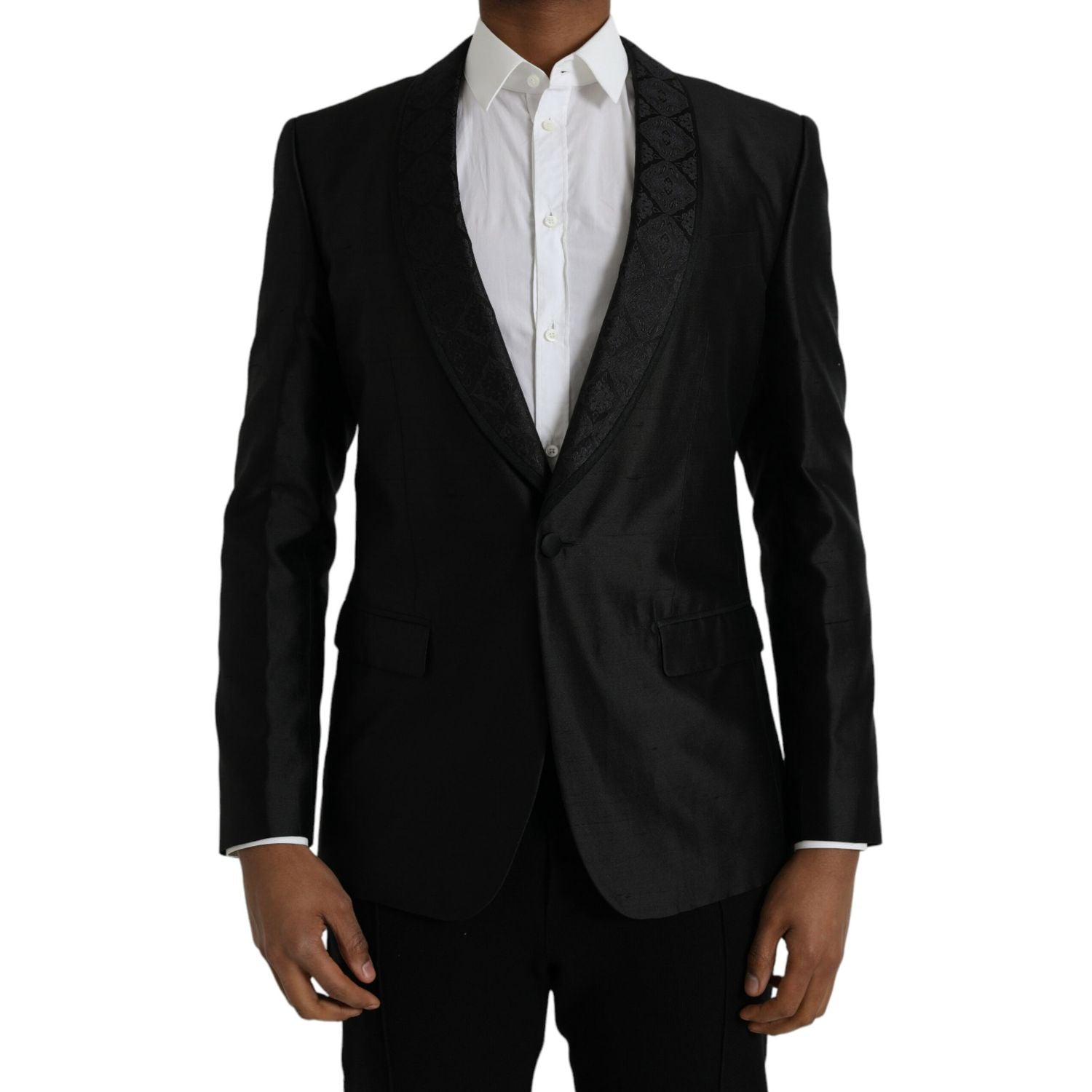 Dolce & Gabbana Black MARTINI Single Breasted Coat Blazer