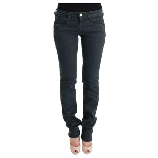 Costume National Gray Cotton Superslim Denim Jeans SIG30125-4