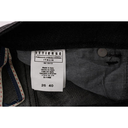 Acht Black Denim Cotton Bottoms Slim Fit Jeans Jeans & Pants