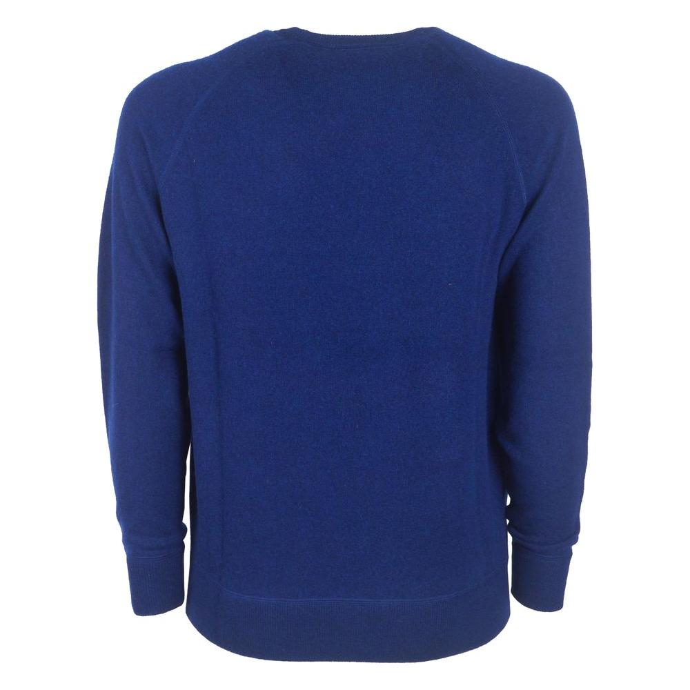 Emilio Romanelli Blue Cashmere Men Sweater