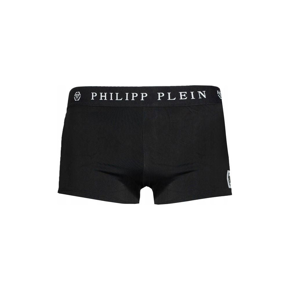 Philipp Plein Black Polyamide Men's Swimwear
