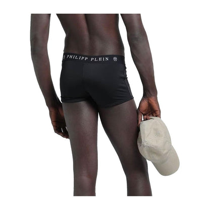 Philipp Plein Black Polyamide Men's Swimwear
