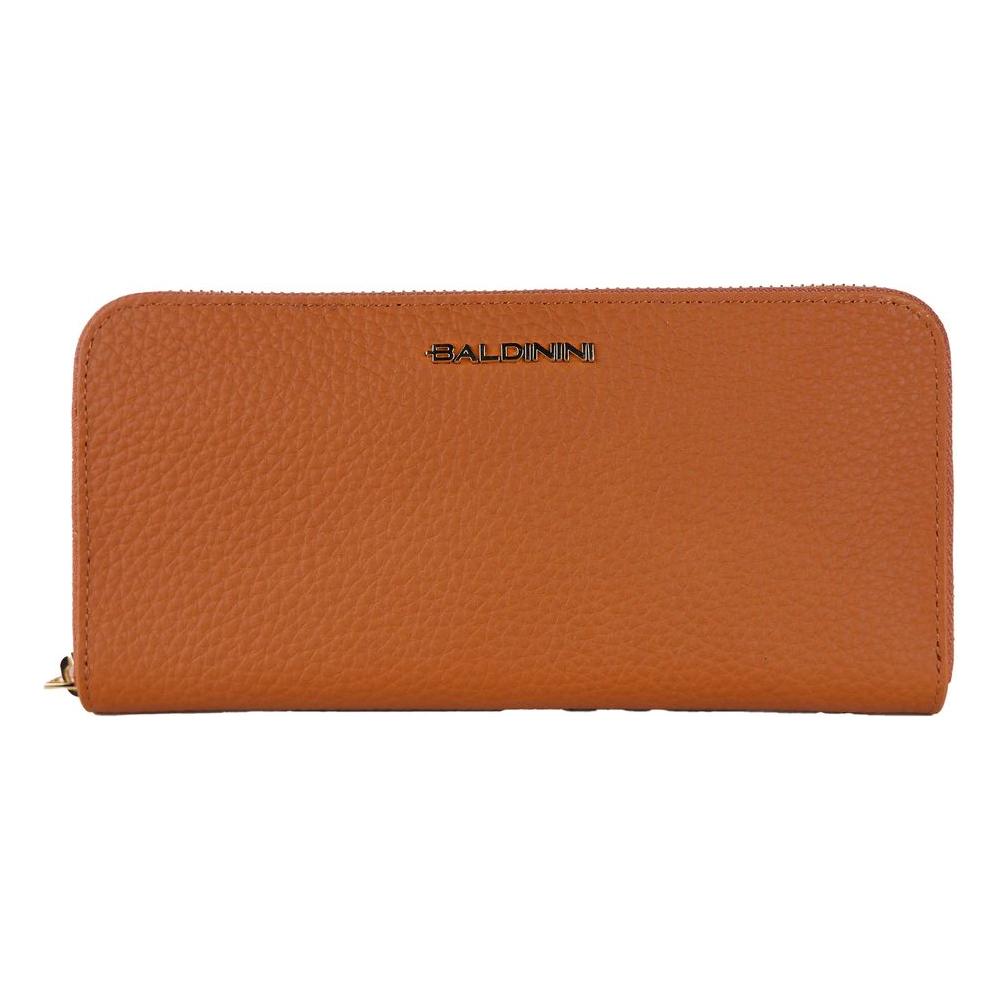 Baldinini Trend Orange Leather Wallet