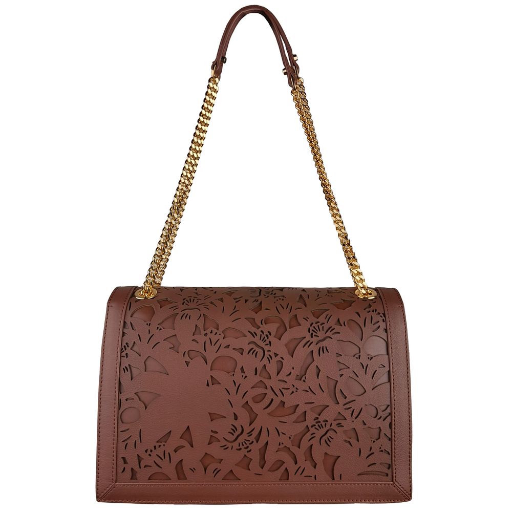 Baldinini Trend Brown Calfskin Shoulder Bag