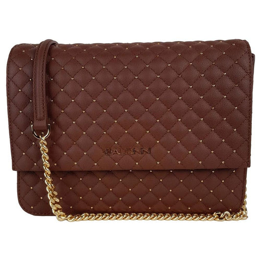 Baldinini Trend Brown Calfskin Women Crossbody Bag BA-12272