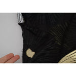 Dsquared² Gold Silver Silk Jacquard See Through Top Blouse TSH3487-40