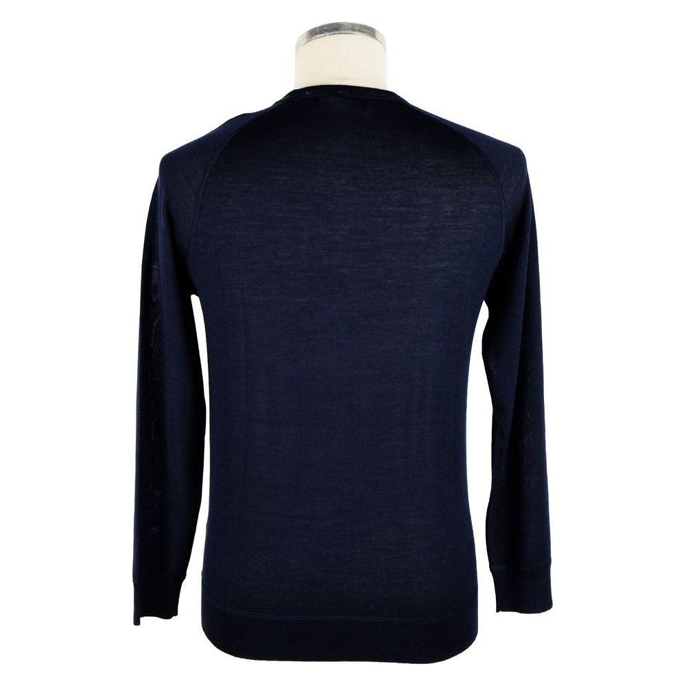 Emilio Romanelli Blue Cashmere Men Sweater