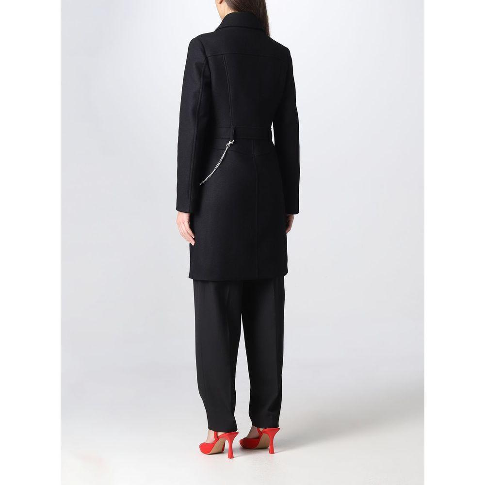 Love Moschino Black Wool Women Coat