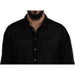 Dsquared² Black Cotton Collared Long Sleeves Formal Shirt TSH83555-48