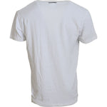 Dsquared² White Cotton Linen Short Sleeves V-neck T-shirt TSH83213-48