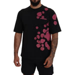 Dsquared² Black Pink Cotton Short Sleeves Crewneck T-shirt TSH83506-48
