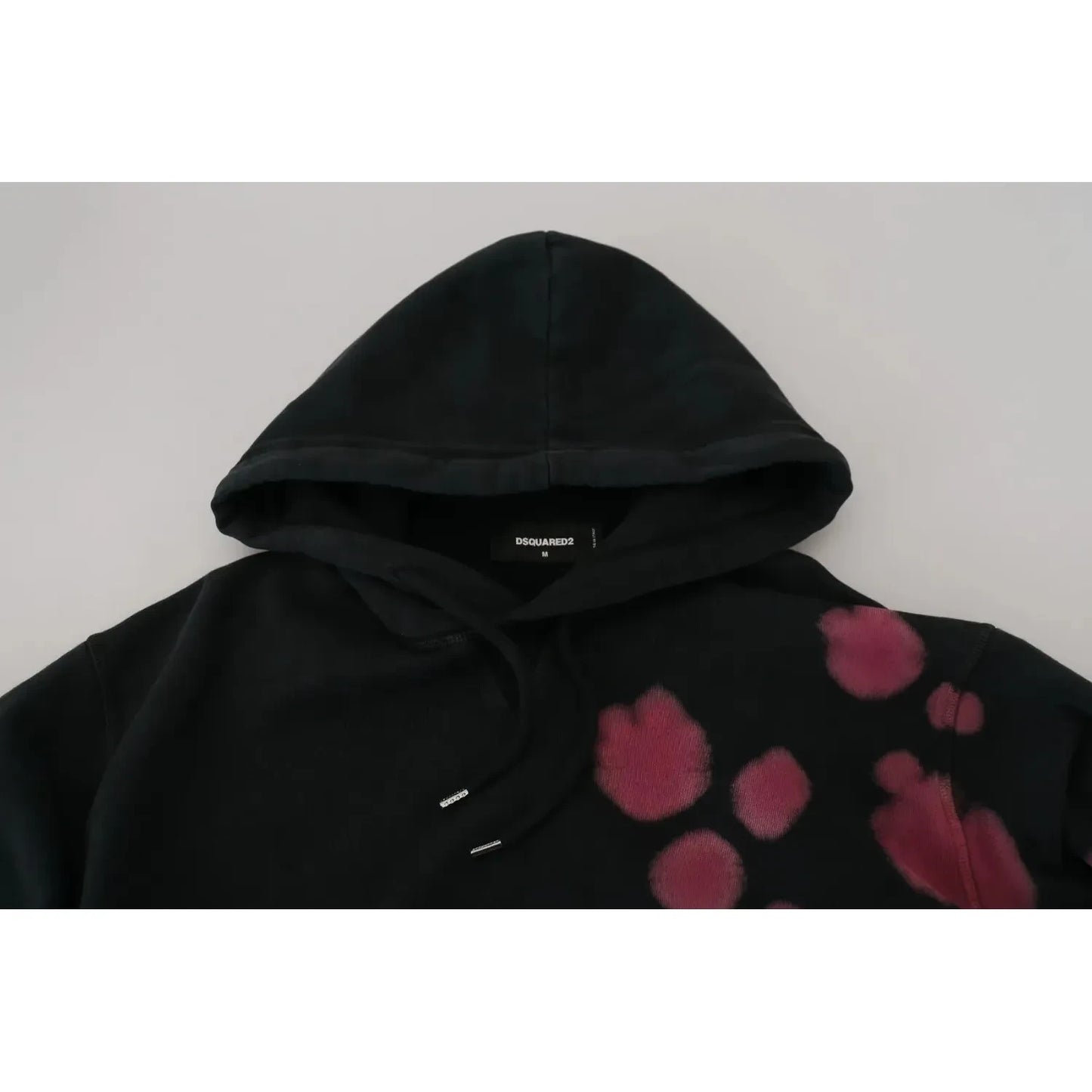 Dsquared² Black Tie Dye Cotton Hooded Sweatshirt Sweater TSH83475-48