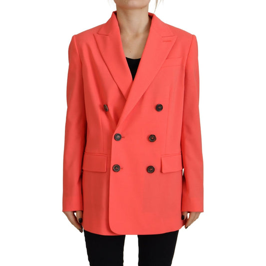Dsquared² Pink Double Breasted Coat Blazer Jacket JKT3525-38