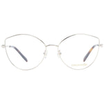 Emilio Pucci Silver Women Glasses Frame, metal cat eye, full-rim design, demo lenses, branded case included.