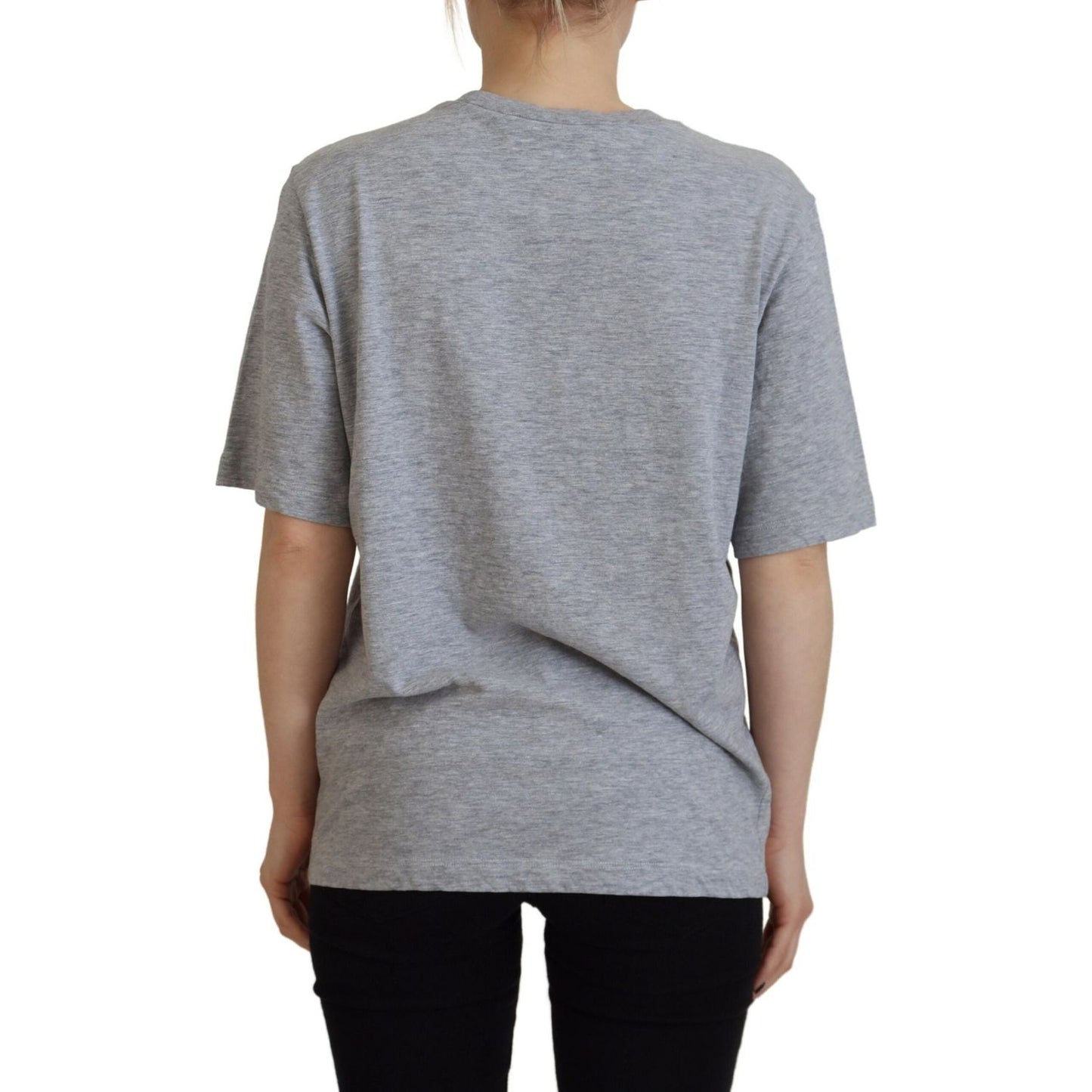 Dsquared² Gray Logo Cotton Crewneck Short Sleeve Tee T-shirt