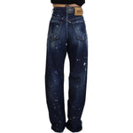 Dsquared² Blue High Waist Tattered Denim Jeans San Diego PAN74510