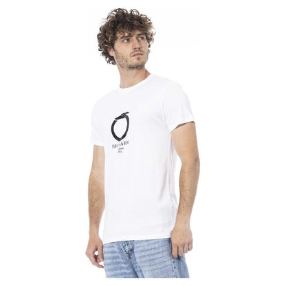 Trussardi Beachwear White Cotton T-Shirt MAN T-SHIRTS