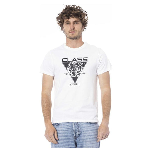 Cavalli Class White Cotton Men's T-Shirt