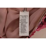 Dolce & Gabbana Pink Floral Sequined Crystal Gown Dress DR1679-40