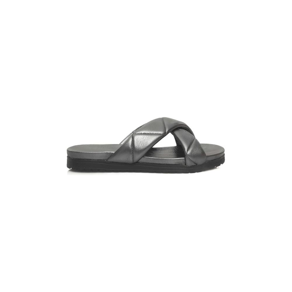 Cerruti 1881 Gray Lambskin Sandal