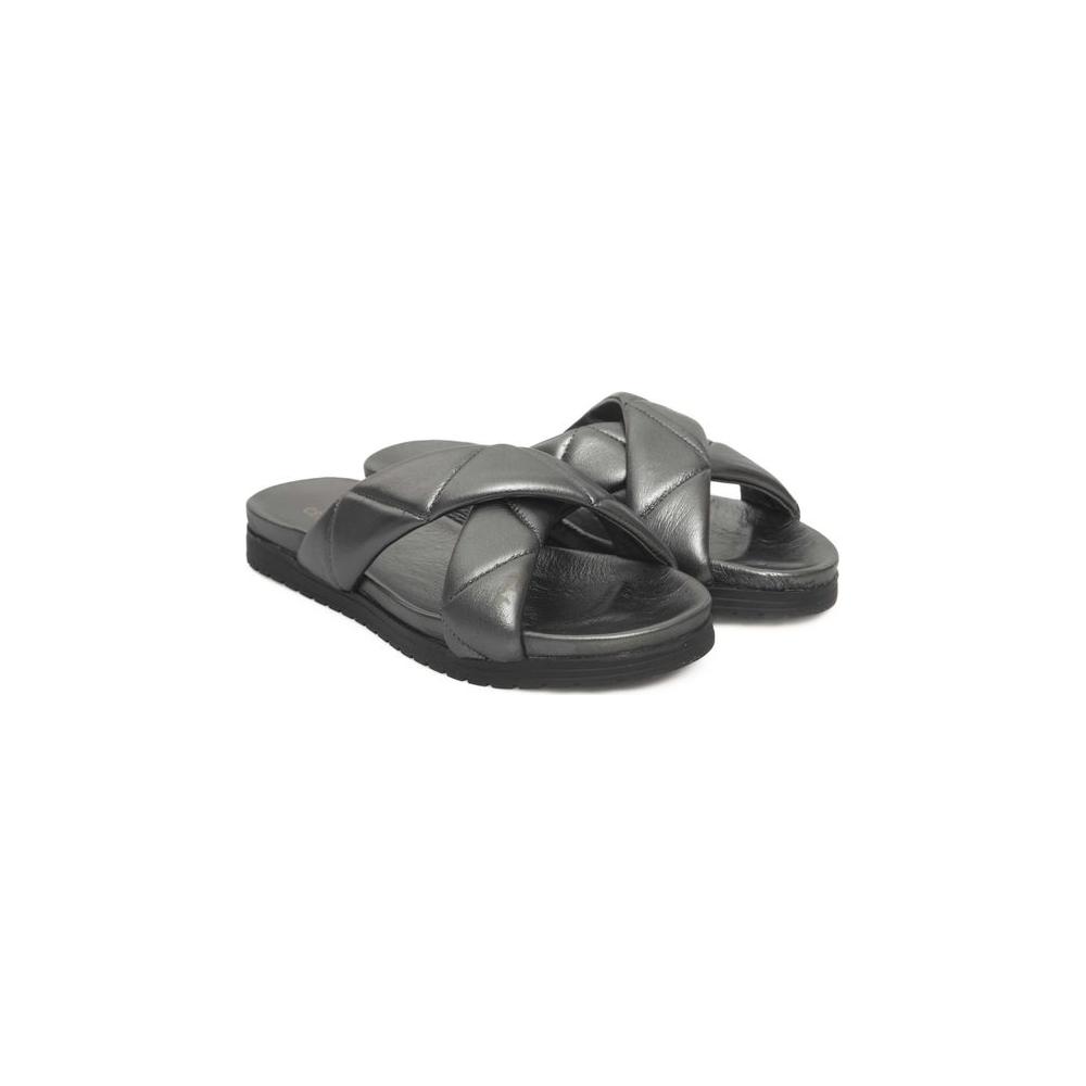 Cerruti 1881 Gray Lambskin Sandal