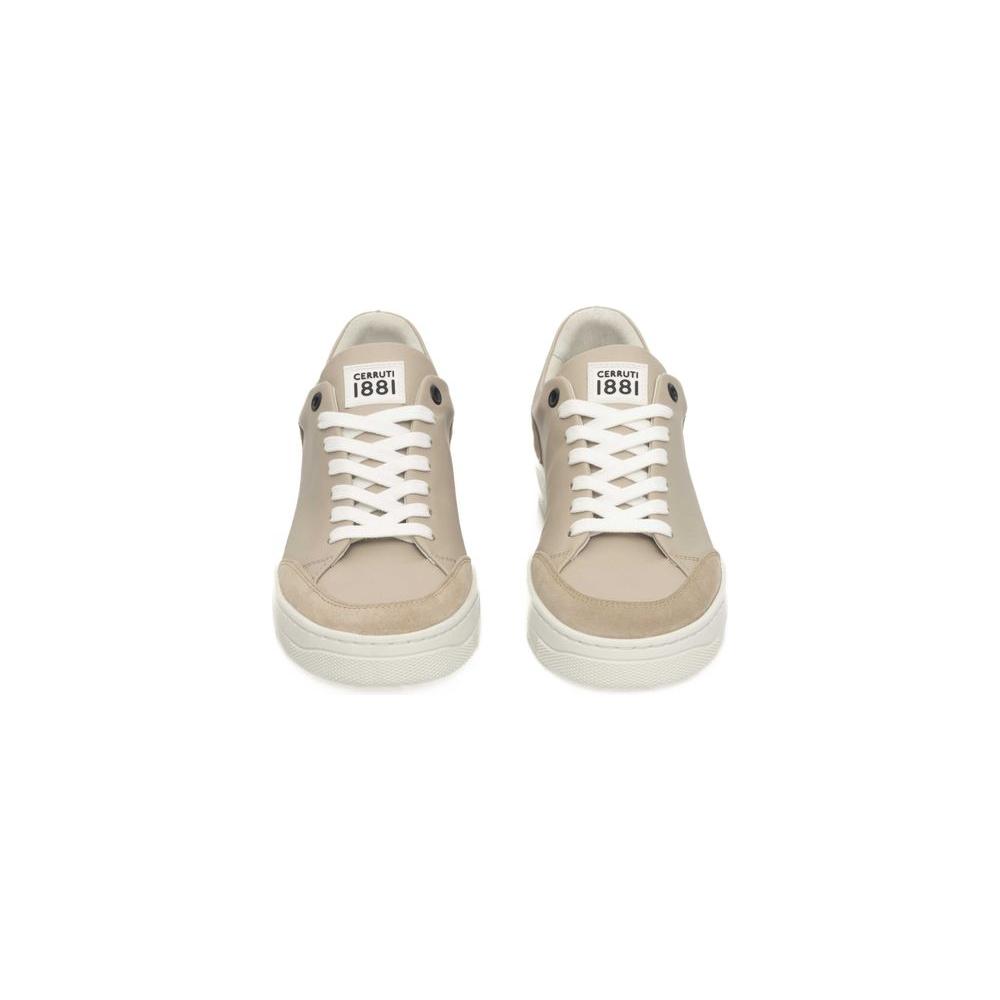 Cerruti 1881 Beige Cowhide Sneaker