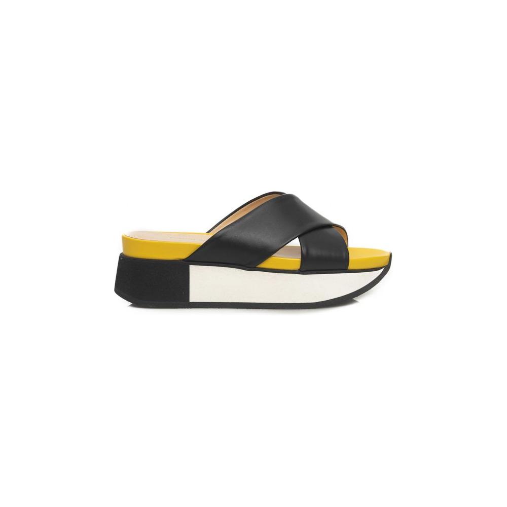 Cerruti 1881 Black Calfskin Sandal