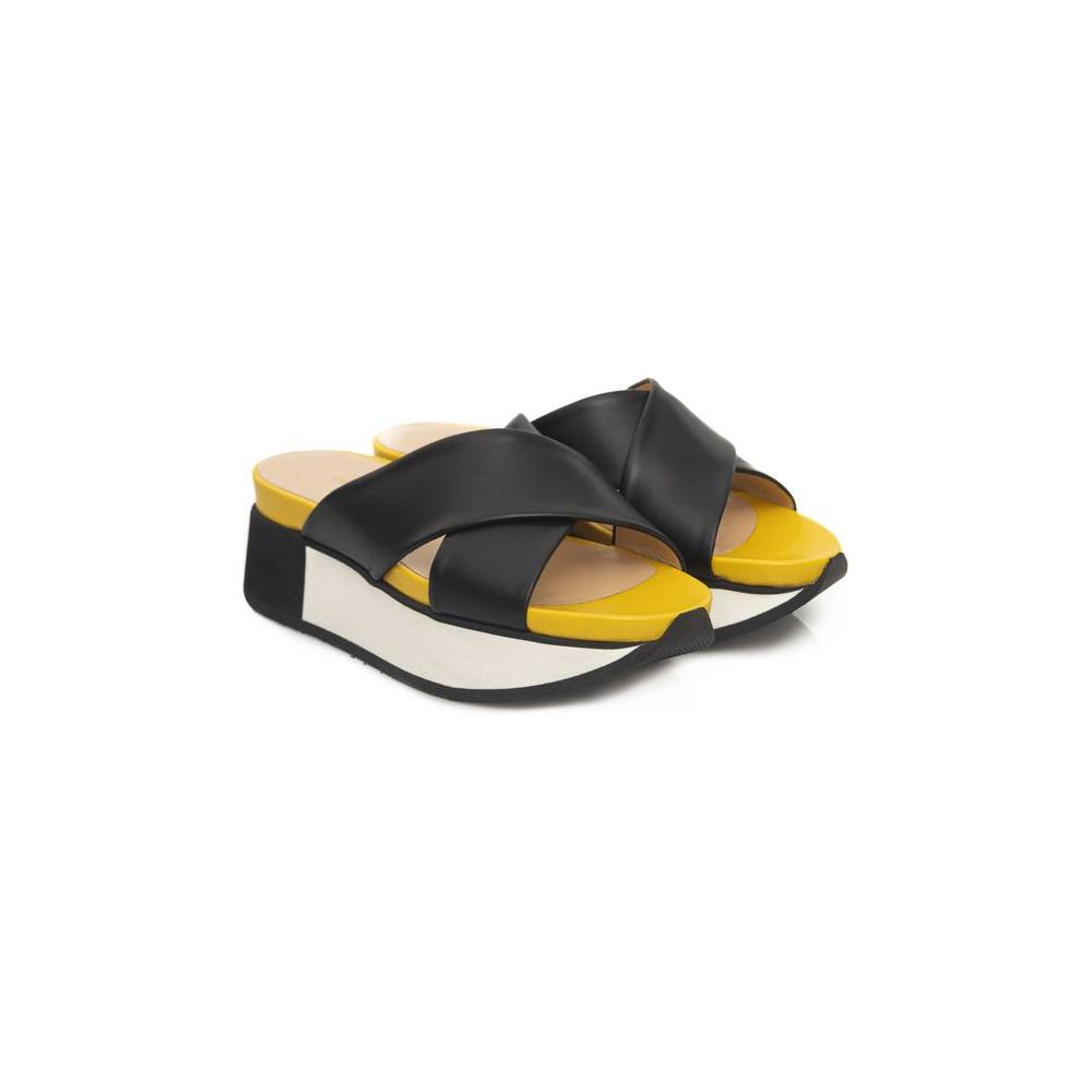 Cerruti 1881 Black Calfskin Sandal