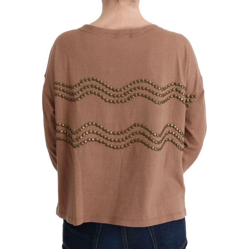 John Galliano Brown Cotton Studded Sweater TUI10024-2
