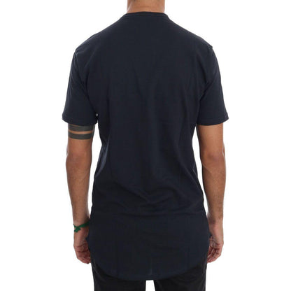 Daniele Alessandrini Blue Cotton Crewneck T-Shirt