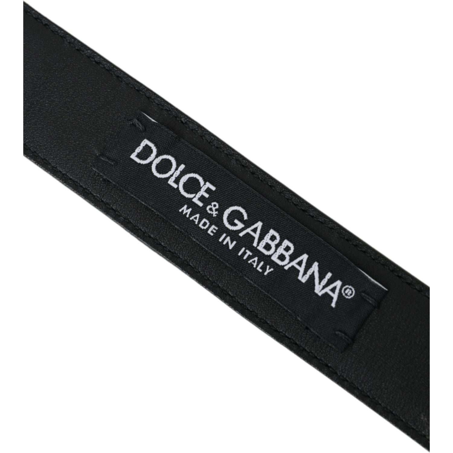Dolce & Gabbana Dark Brown Perforated Leather Metal Buckle Belt Men