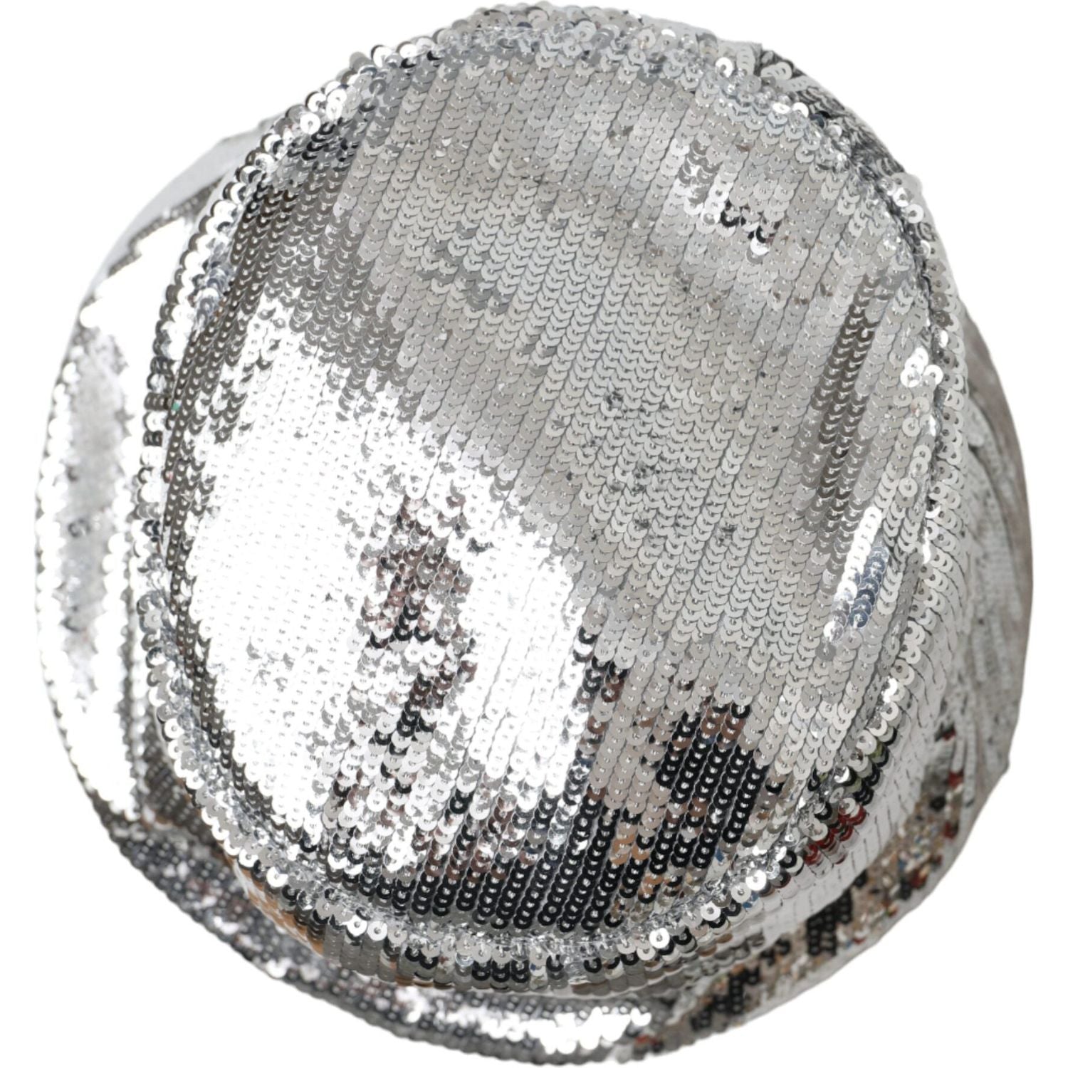 Dolce & Gabbana Silver Sequined Nylon Bucket Hat Men