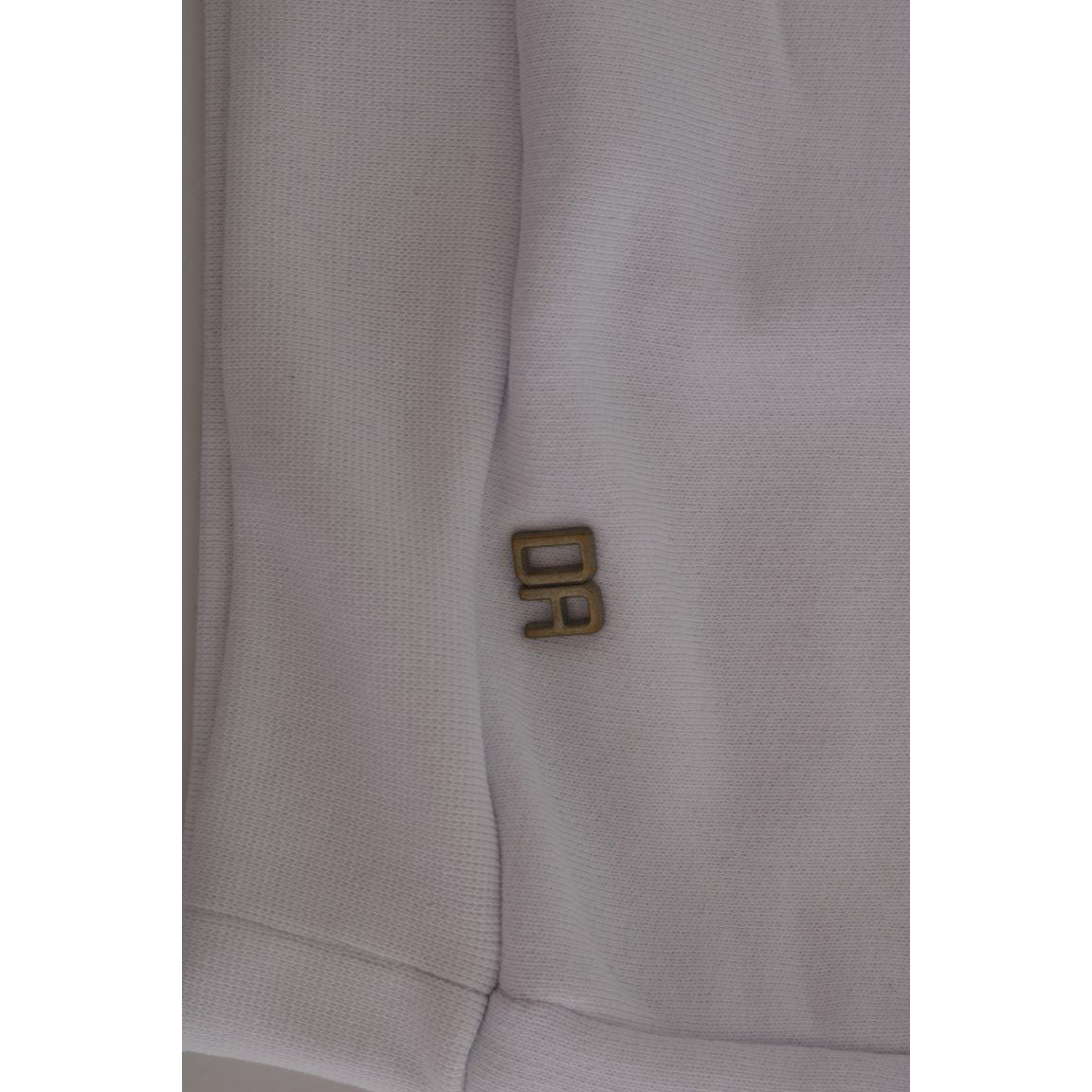 Daniele Alessandrini White Pullover Hodded Cotton Sweater