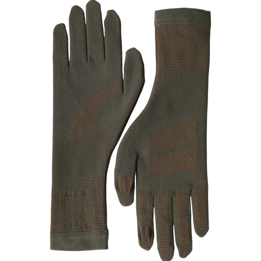 Dolce & Gabbana Brown Cotton Stretch Wrist Length Gloves LB30113-7.5
