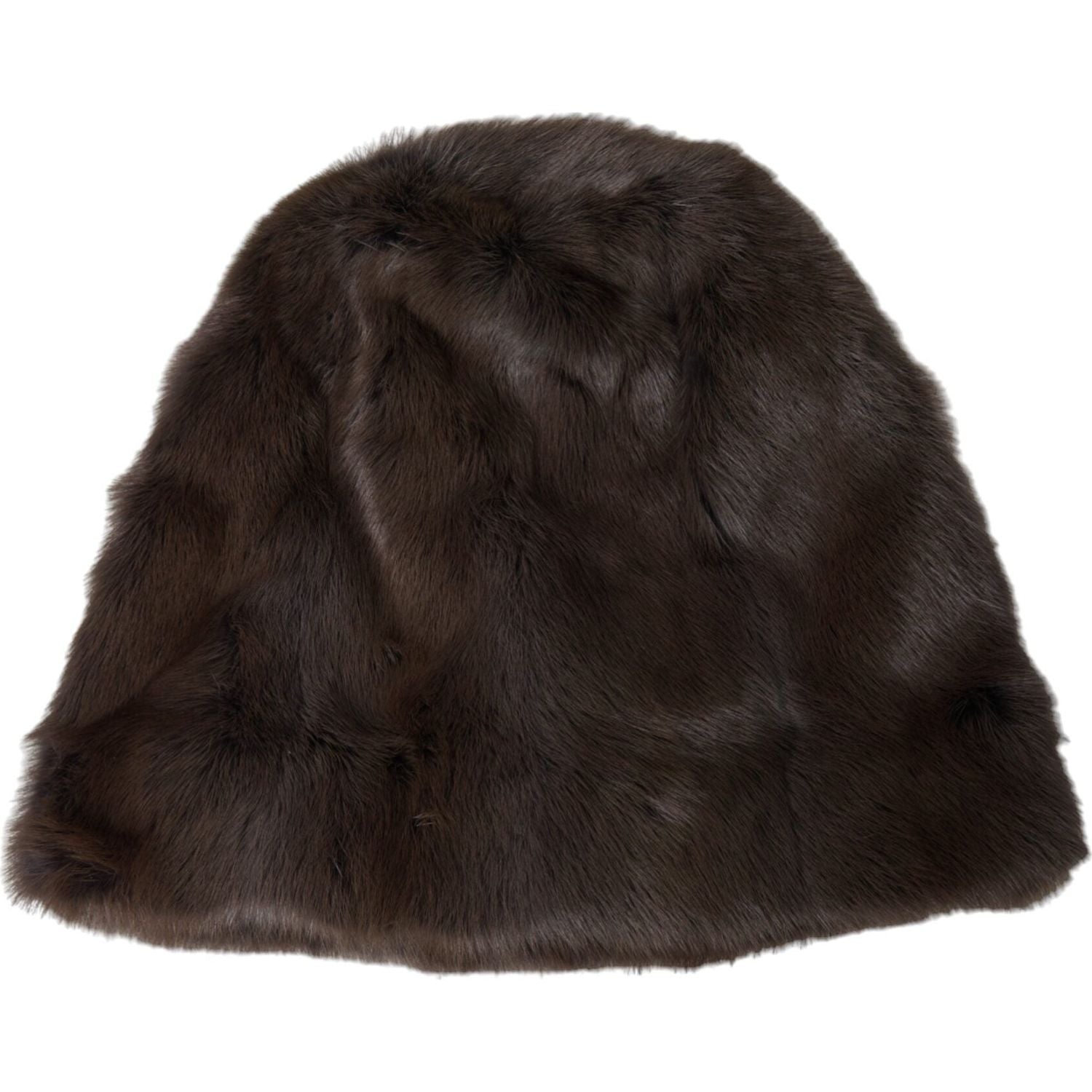 Dolce & Gabbana Brown Weasel Fur Womens Cashmere Hat Beanie