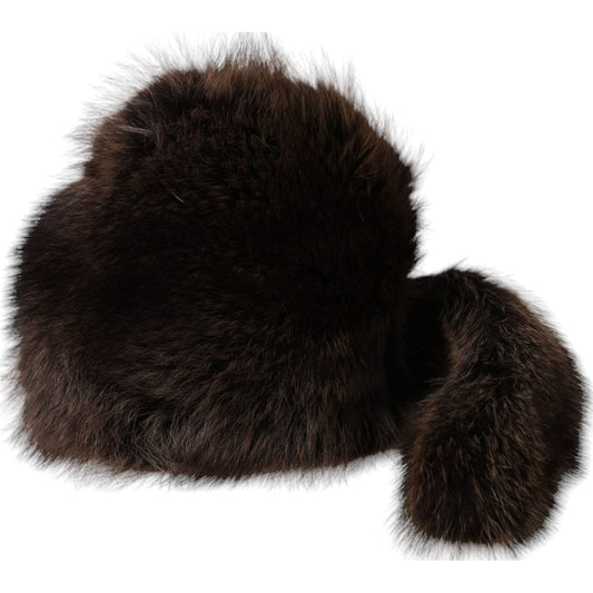 Dolce & Gabbana Women Brown Raccoon Fur Bucket Hat HAT9581-57