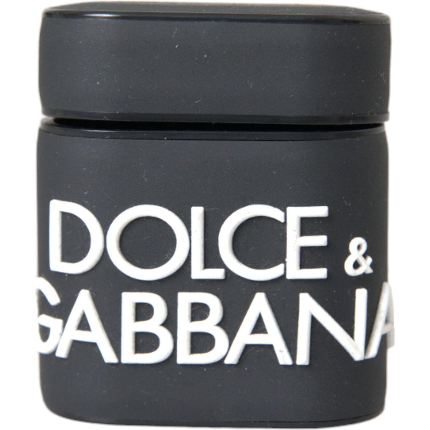 Dolce & Gabbana Black White Silicone Embossed Logo Airpods Case SMY22132