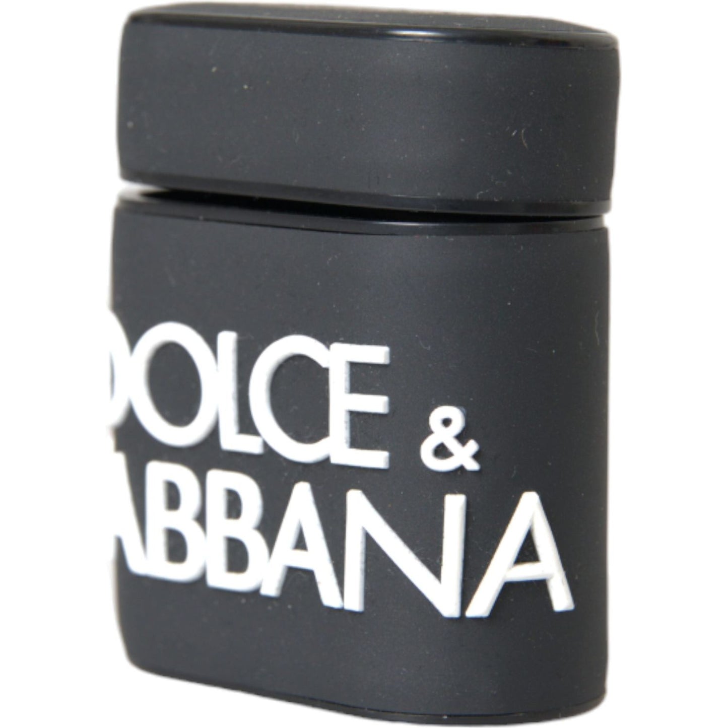 Dolce & Gabbana Black White Silicone Embossed Logo Airpods Case SMY22132
